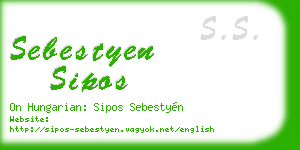 sebestyen sipos business card